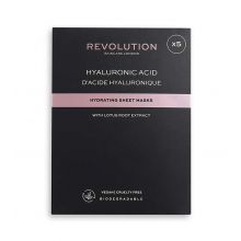 Revolution Skincare - Confezione da 5 maschere idratanti con acido ialuronico