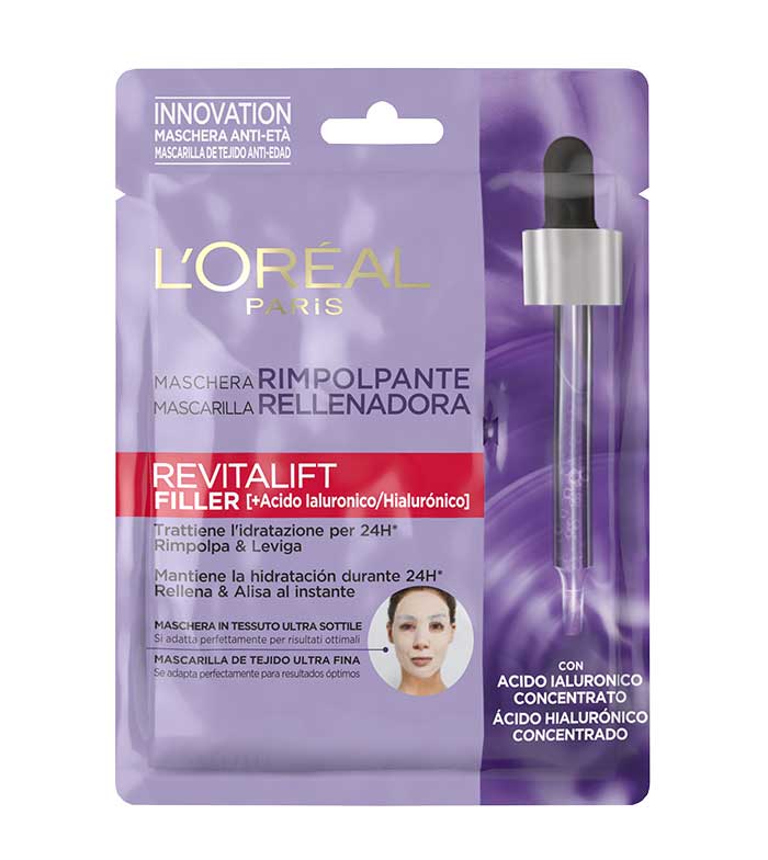 Acquistare Loreal Paris Maschera Facciale Filler Con Acido Ialuronico Revitalift Filler Maquibeauty