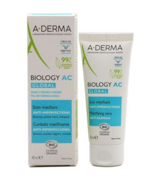 A-Derma - *Biology AC* - Crema viso opacizzante anti-imperfezioni Global