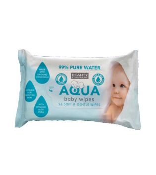 Beauty Formulas - Salviette per neonati Aqua Baby - 56 unità