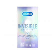 Durex - Preservativi invisibili extra lubrificati - 12 unità