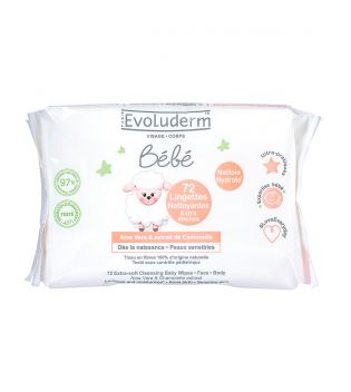 Evoluderm - Salviettine detergenti extra morbide per neonati 72pz