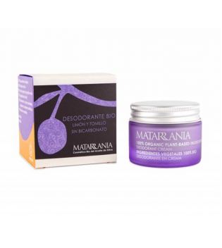Matarrania - Crema deodorante senza bicarbonato Bio 30ml - Limone e timo