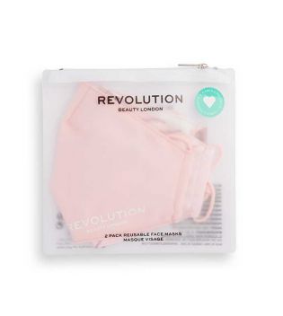 Revolution - Confezione da 2 maschere in tessuto riutilizzabili - Pink