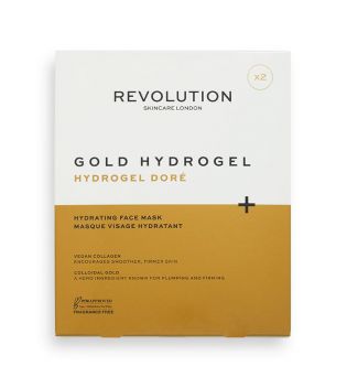 Revolution Skincare - Confezione da 2 maschere idratanti Gold Hydrogel