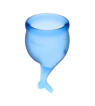 Satisfyer - Kit coppetta mestruale Feel Secure (15 + 20 ml) - Blu scuro