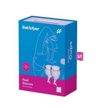 Satisfyer - Kit di coppette mestruali Feel Secure (15 + 20 ml) - Viola