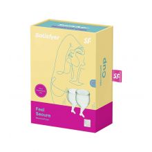Satisfyer - Kit coppetta mestruale Feel Secure (15 + 20 ml) - Verde chiaro