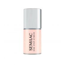 Semilac - *Skin Tone* - Smalto semipermanente ibrido One Step - S258: Naked Glitter Peach