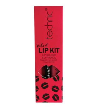 Technic Cosmetics - Matita labbra + rossetto liquido Velvet Lip Kit - Little Fuchsia