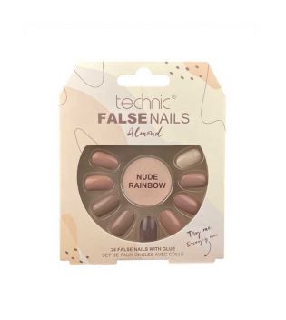 Technic Cosmetics - Unghie finte False Nails Almond - Nude Rainbow