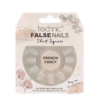 Technic Cosmetics - Unghie finte False Nails Short Square - French Fancy
