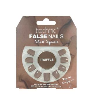 Technic Cosmetics - Unghie Finte False Nails Short Square - Truffle