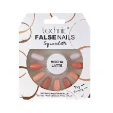 Technic Cosmetics - False Nails False Nails Squareletto - Mocha Latte