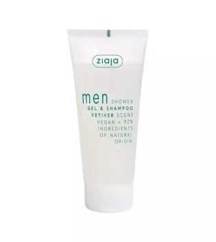 Ziaja - Gel doccia e shampoo 2 in 1 per uomo 200 ml - Vetiver